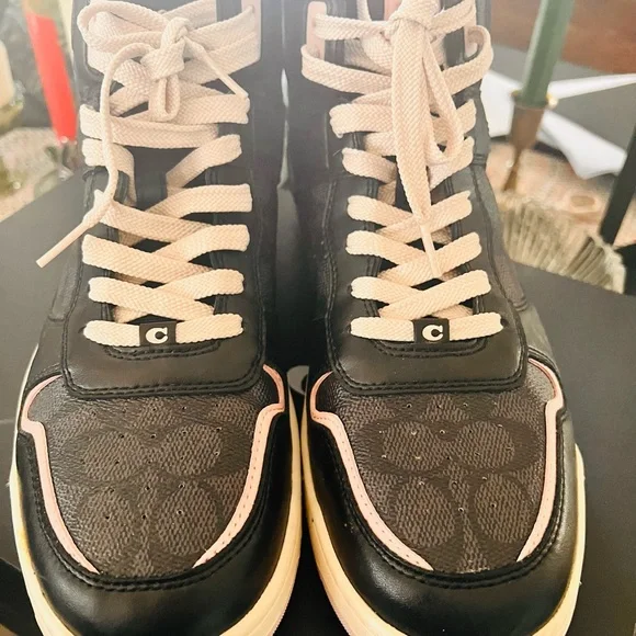 Coach Black High-Top Sneakers - Picture 1 of 4